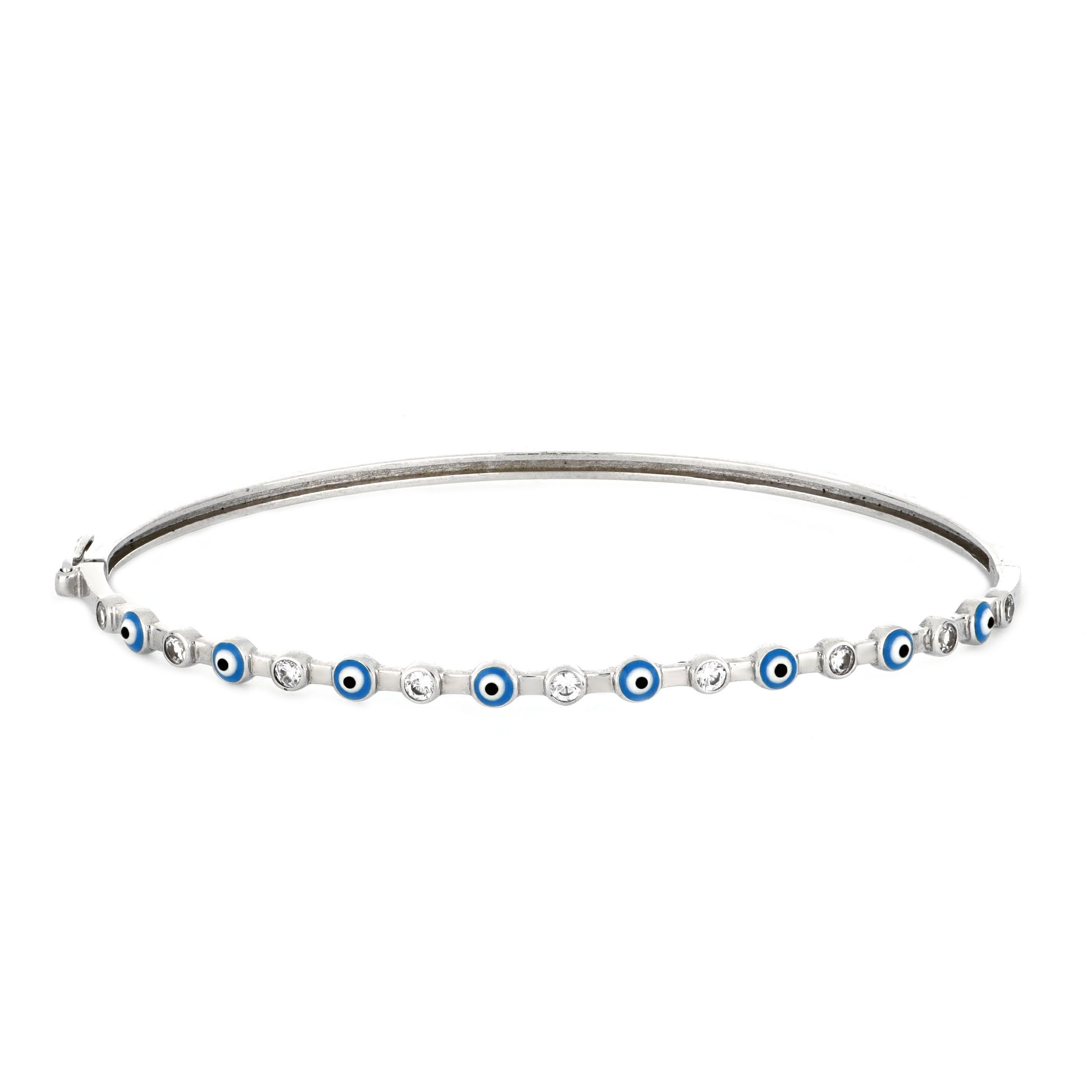 Bratara cu Ochi din Aur Alb 14k – | MOHI