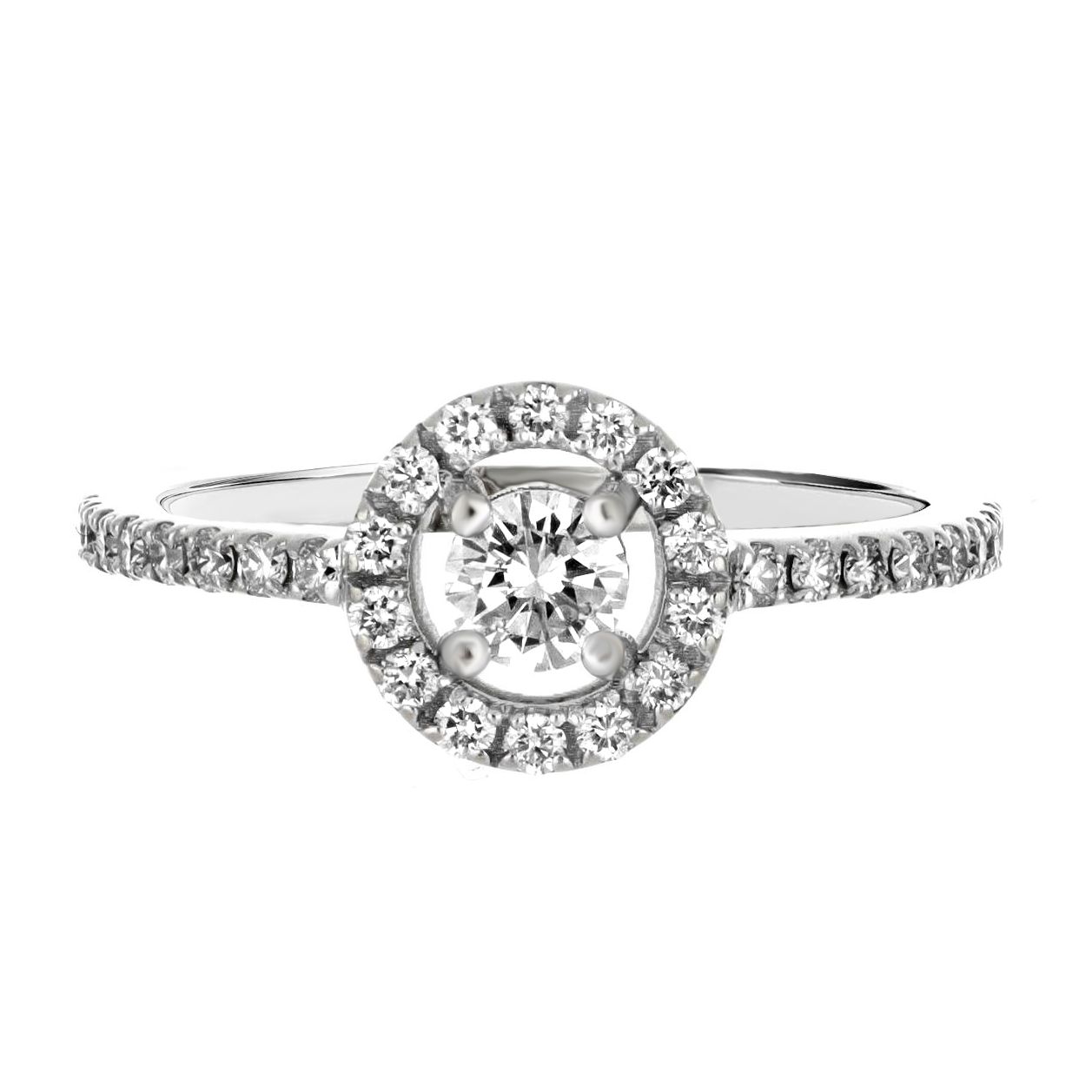 Inel din aur alb de 18k cu diamante de 0.28 ct – | MOHI