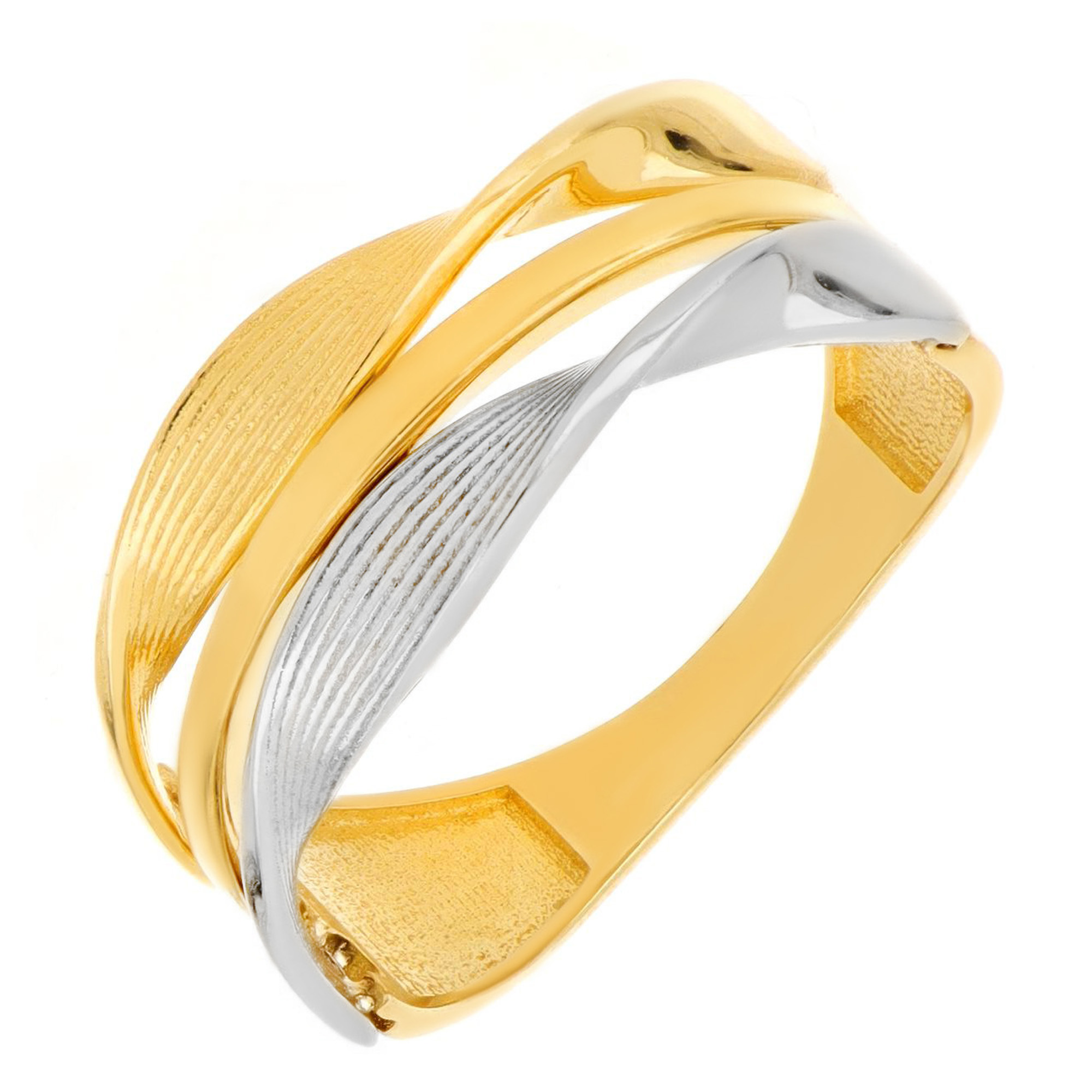 Inel din aur galben si alb de 14k – | MOHI