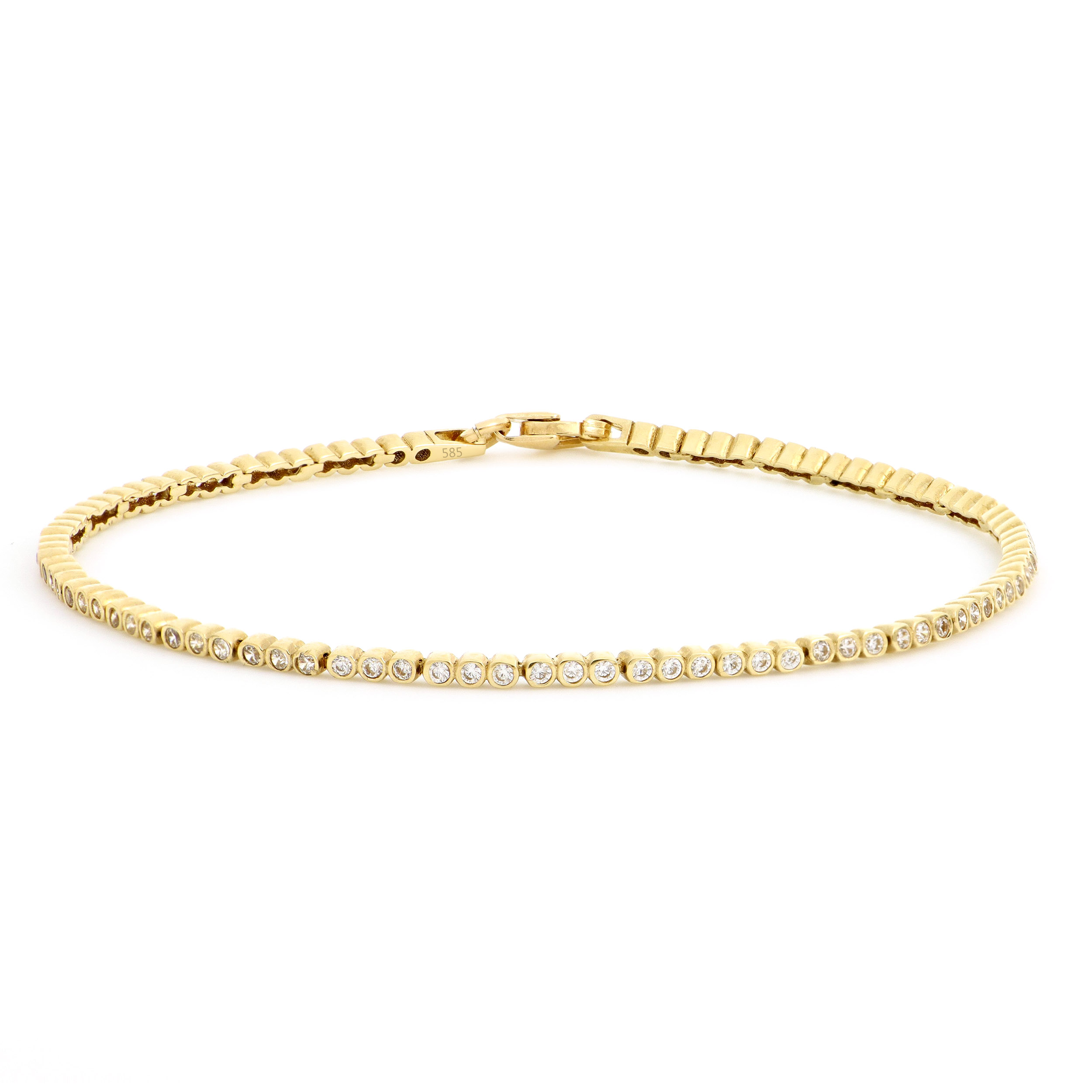 Bratara Tennis din Aur Galben de 14k