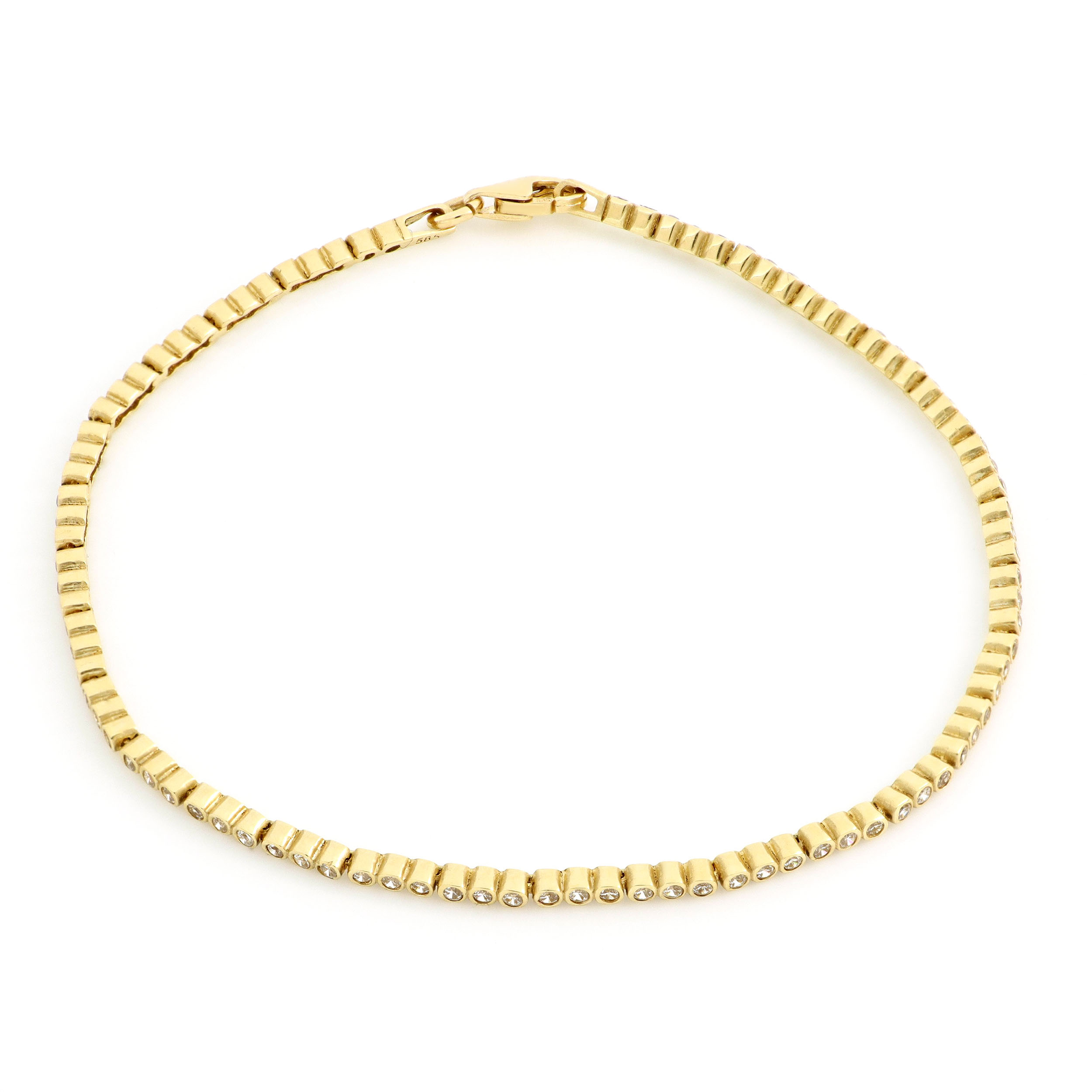 Bratara Tennis din Aur Galben de 14k – | MOHI