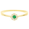 31129-2.jpg Inel model floare din aur galben de 14k cu smarald si diamante de 0.064 ct – | MOHI
