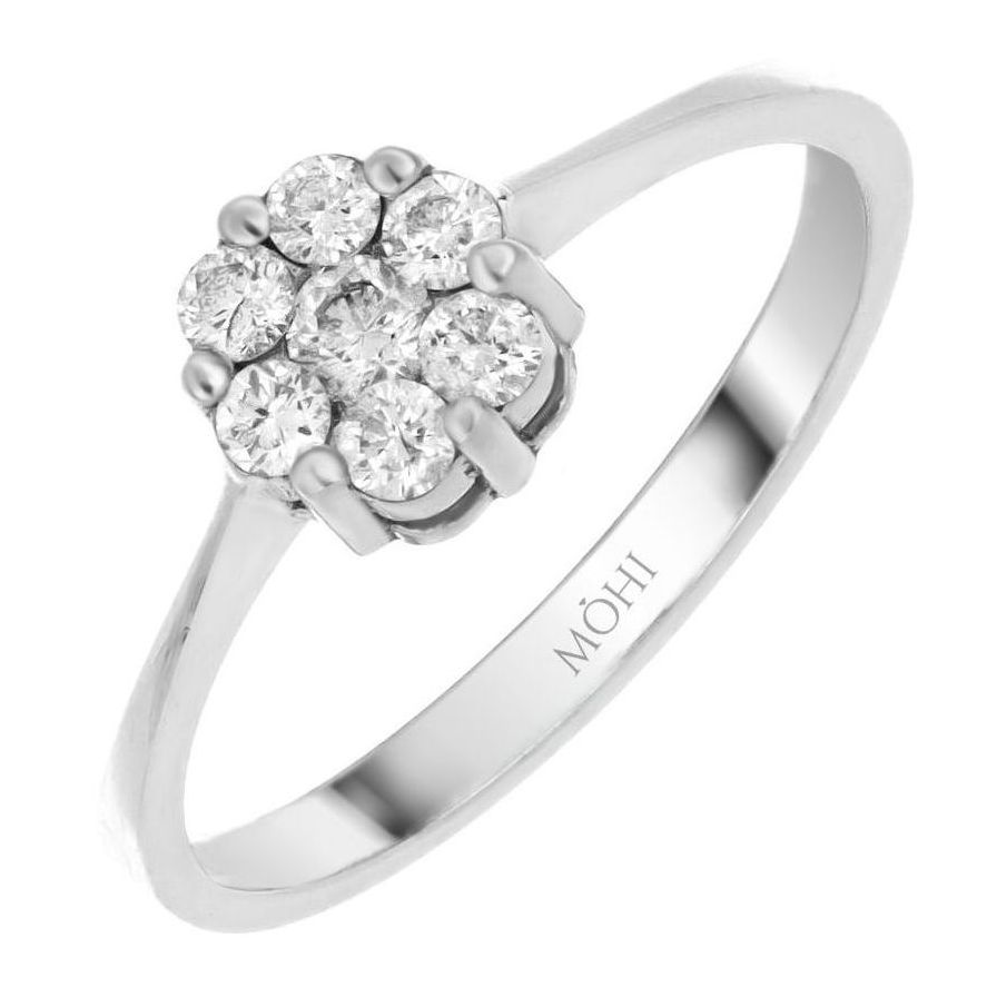 Inel din aur alb de 18k cu diamante de 0.31 ct – | MOHI