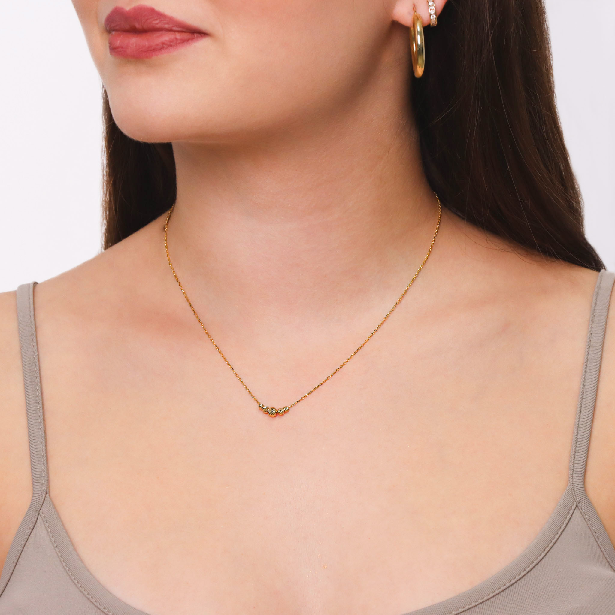 Lant cu Bile din Aur Galben de 14k – | MOHI