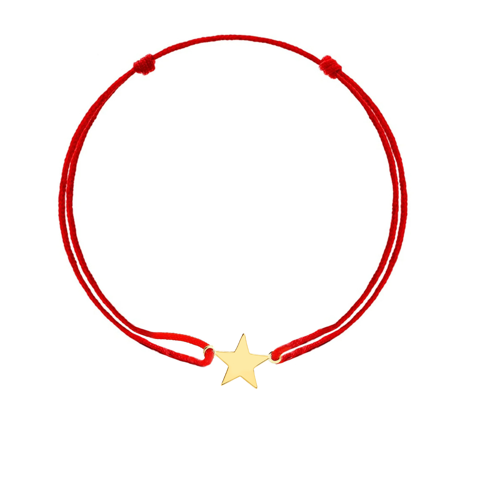 Bratara snur cu pandant stea din aur galben de 14k – | MOHI